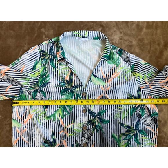 Cupshe Floral Shirt Dress Cover-Up 3/4 Sleeves Button Up‎ Women’s Size XL - Picture 5 of 6